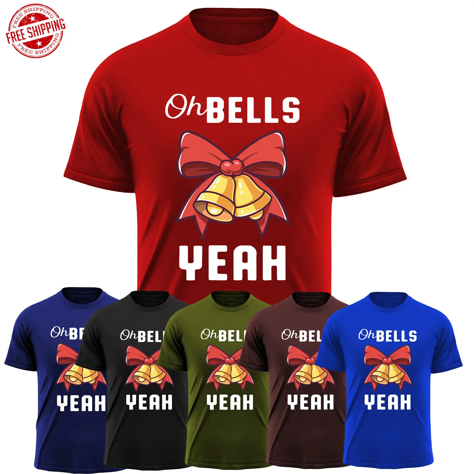 

Oh Bells Yeah Funny Mens TShirt New Christmas USA Easter Gift American Tee S-3XL