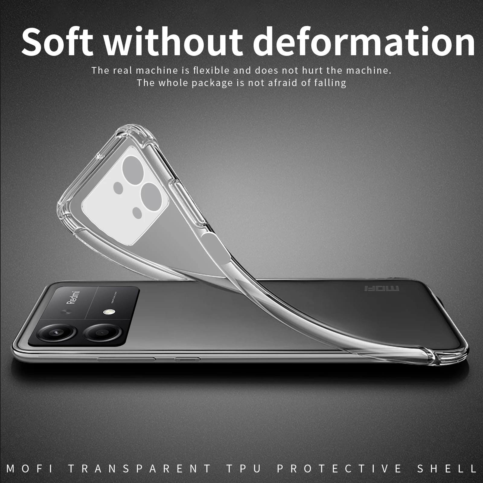 For Xiaomi Poco X6 Neo 5G Case MOFi Ultra Thin Soft TPU Clear Back Cover Phone Cases For Xiaomi Poco X6 Neo