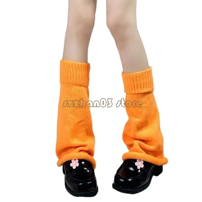 367C Adjustable Flared Leg Warmer Comfort Thermal Acrylic Knitting For Sports Casual Wear