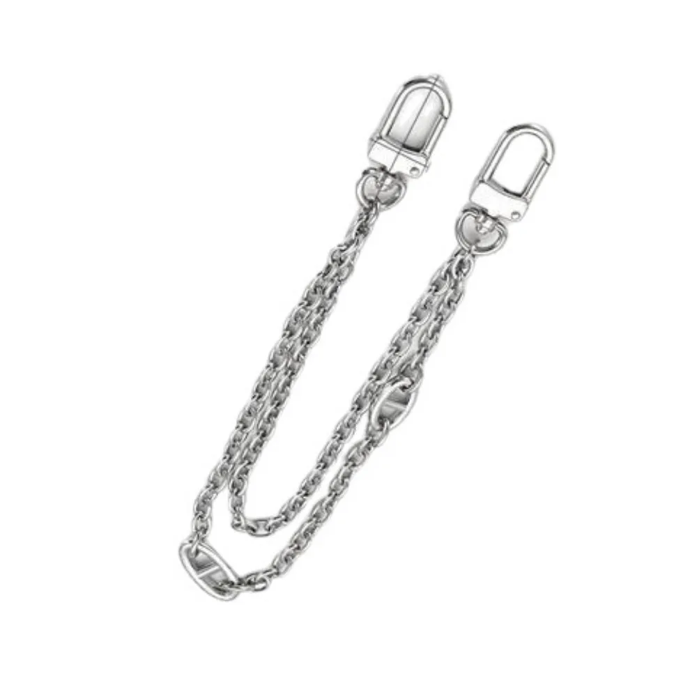 Y2K Taschenketten-Anhänger, Handtaschen-Accessoires, Mehrschichtiger Silber-Metallanhänger, Schlüsselanhänger, DIY Hip-Hop-Ästhetik als Geschenk für Mädchen – Detail 5