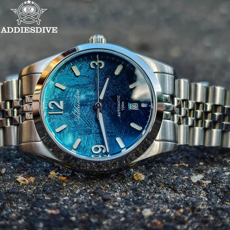 ADDIESDIVE Watches For Man Sapphire Gradient Dial 100m Waterproof 8215 Mechanical Watch Luminous Diving Automatic Watch New