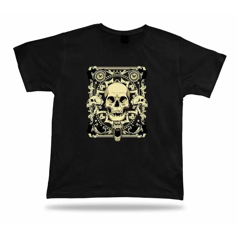 Tshirt Tee Shirt Birthday Gift Idea Last Smile Laughing Skull Emblam Screaming