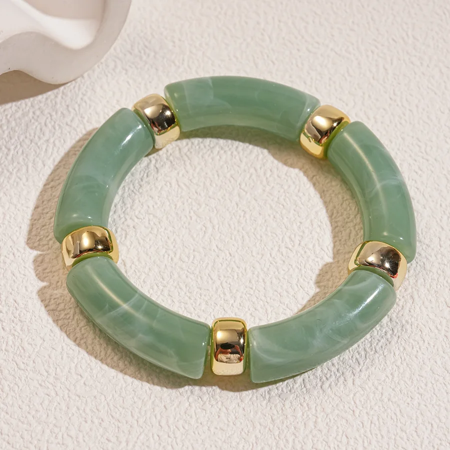 Multi-style Leopard Print Acrylic Stretchy Bracelets Set