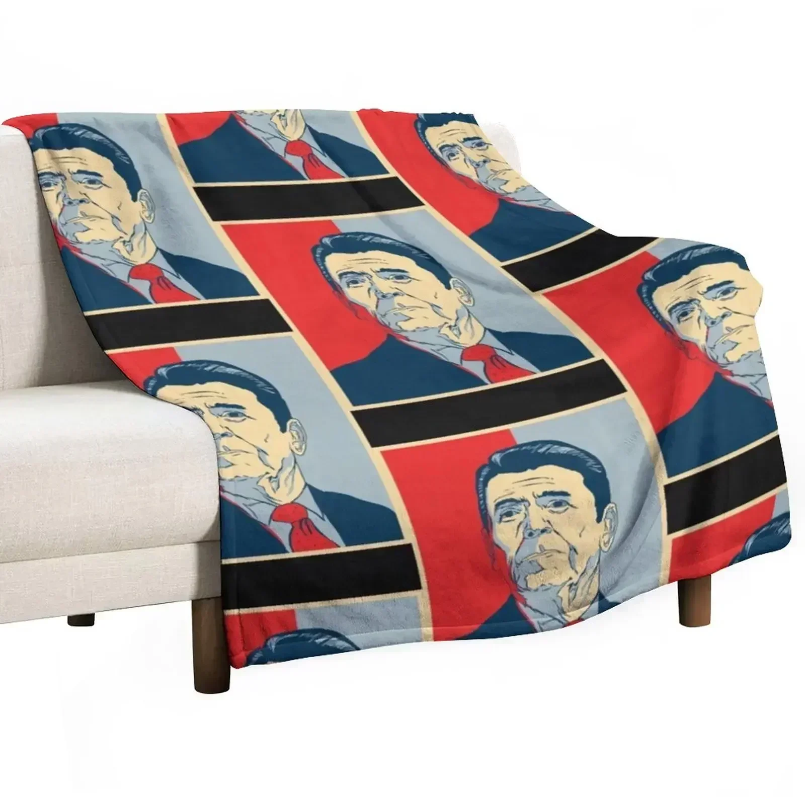 

ronald reagan Throw Blanket Multi-Purpose Flannels valentine gift ideas Blankets