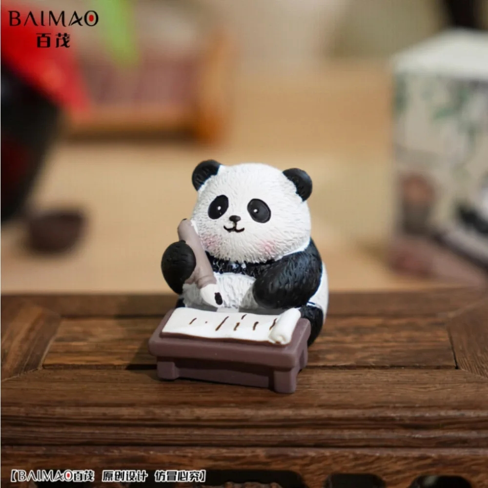 National Style Eight Ya Mao Influenza Panda Car Decoration Cute and Exquisite Resin Doll Desktop Decoration