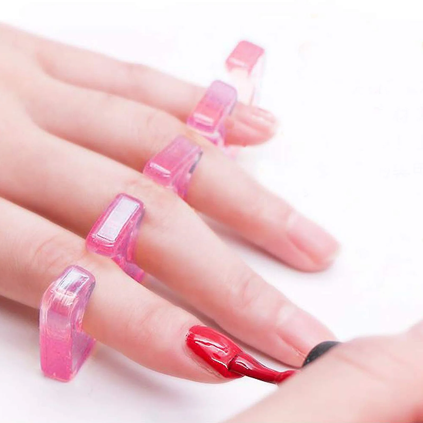 

6Pcs Silicone Nail Toe Separator Divider Flexible Pedicure Manicure Finger Toe Spacer Soft Comfortable Nail Polish Fixer Tool