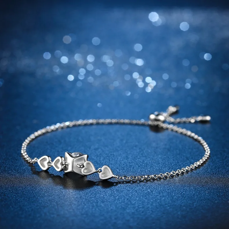 PT950 Platinum Bull Head Bracelet Women's 1CT Moissanite - Polished diamond edges, high-end, ideal for holiday gifting