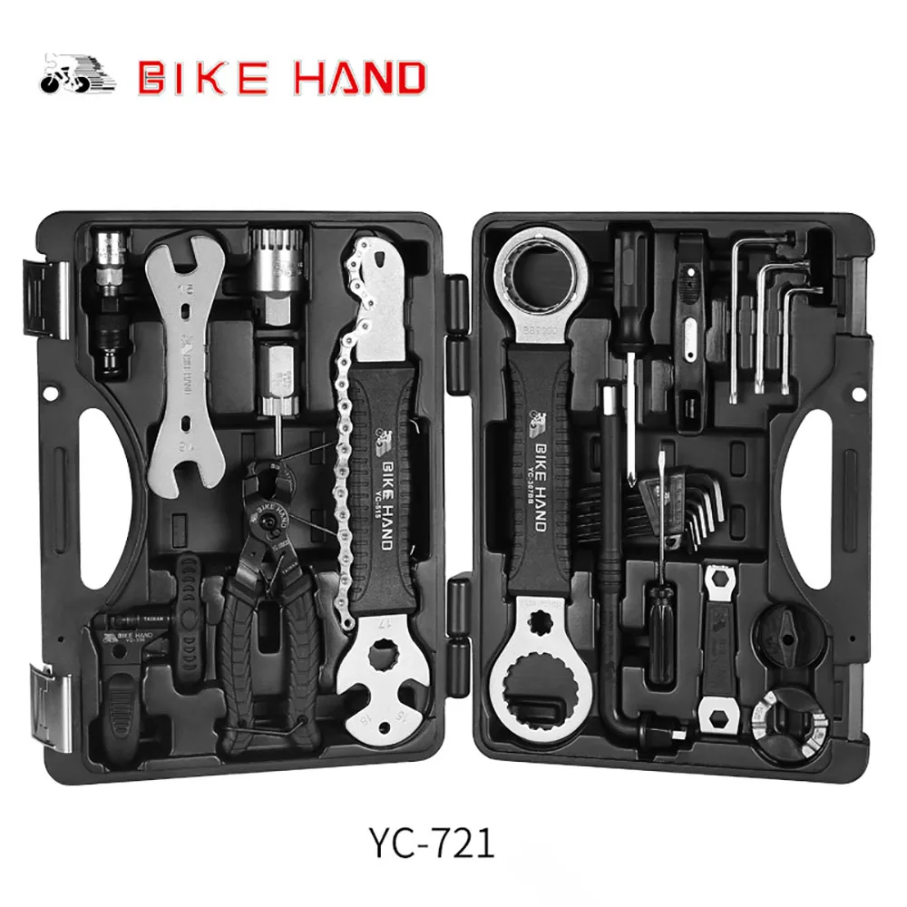 

Bike Hand Multifunctional Bicycle Repair Tool Kits YC-721 Professional Bike Tool Box Shop Tool Set Cycling Repair Case Tool Set