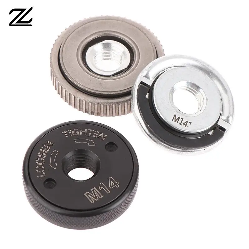 Rebarbadora de placa de pressão de travamento automático, rosca M14, porca de flange de liberação rápida