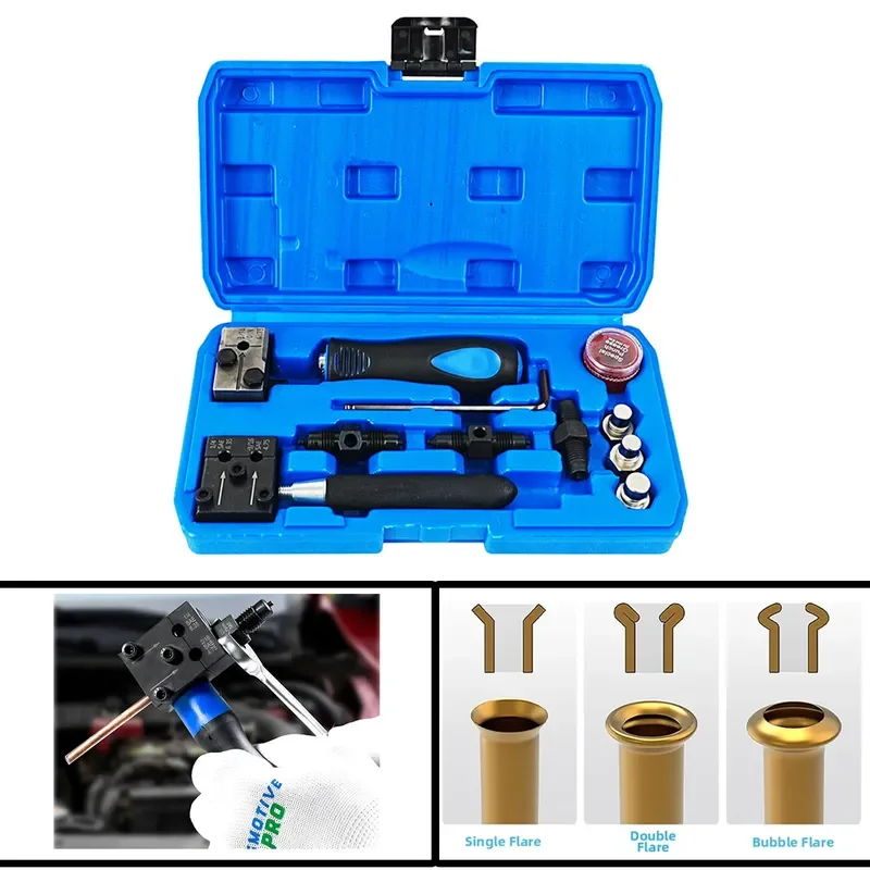 for 12 Piece Brake Pipe Flare Tool 3/16 inch 4.75mm and 1/4 inch 6.35mm Copper Pipe Flaring Kit Automotive Repair Hand Tools