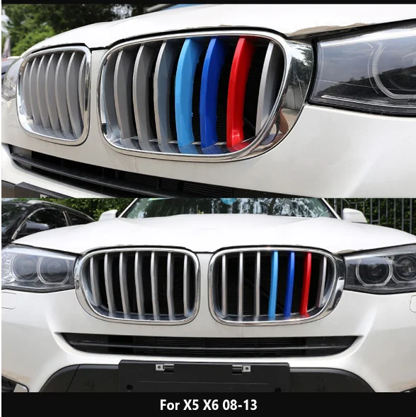 Grille Grill Trim Stripe for BMW X1 F48 X3 F25 X4 F26 X5 E70 F15 X6 E71  GT Upgrade Grill M Style