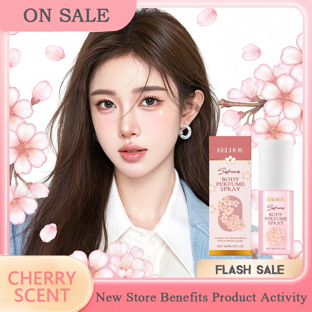 Cherry Blossom Body Fragrance Spray Stay Fresh & Elegant Highly Moisturizing Pink Fragrance Spray