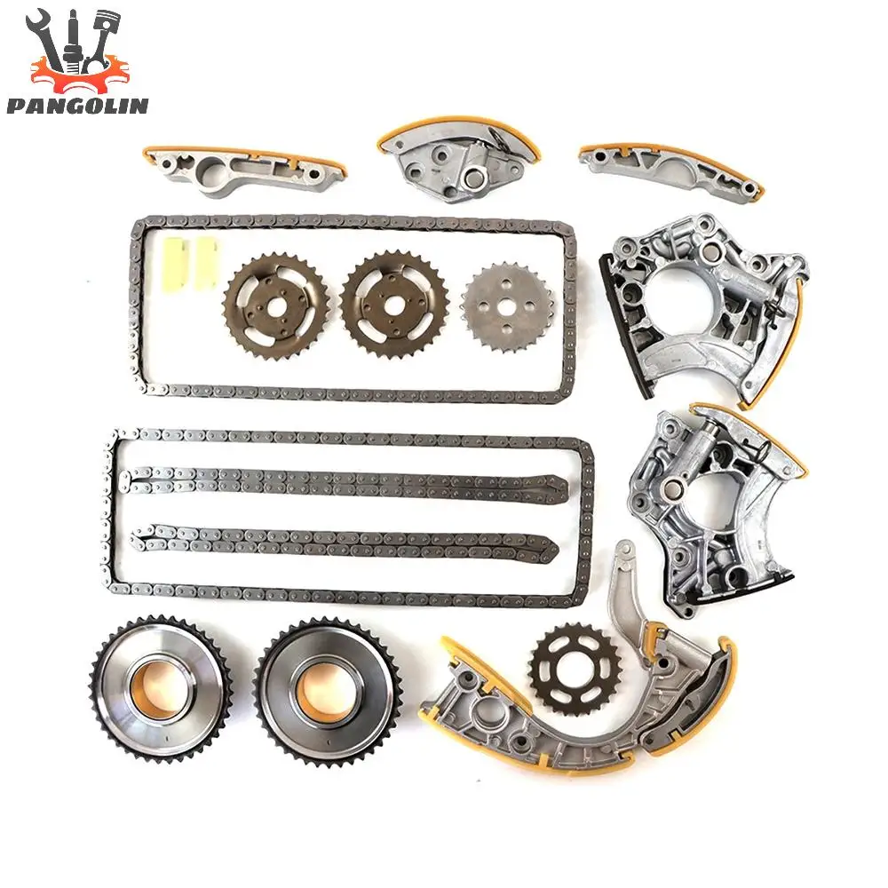 Engine Timing Chain Tensioner Guides Sprocket Set for VW Touareg Audi Q7 A6 A8 S8 4.2L 5.2L FSI V8 V10 DOHC BAR BVJ BSM BUJ CAUA