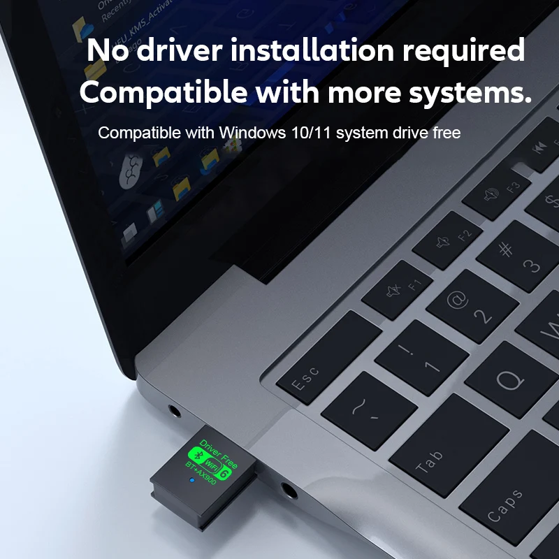 محول لاسلكي 2 في 1 WIFI6 AX900 USB WiFi Bluetooth 5.4 ثنائي النطاق 2.4G+5GHz 802.11AX 900Mbps WiFi 6 بطاقة شبكة عالية السرعة دونجل لجهاز كمبيوتر محمول يعمل بنظامي التشغيل Windows 10/11 بدون برنامج تشغيل