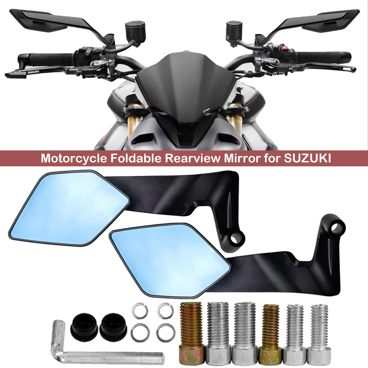 

Motorcycle Side View Foldable Rearview Mirror For SUZUKI GSXS750 GSXS1000 GSXS1000F GSX-S250 GSX-S150 GSX S 750 1000 250 150 GS