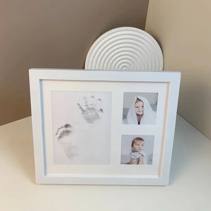 Pet hand and foot print photo frame baby print diy phbaby hand and foot print diy photo frame hollow baby one year old footprint