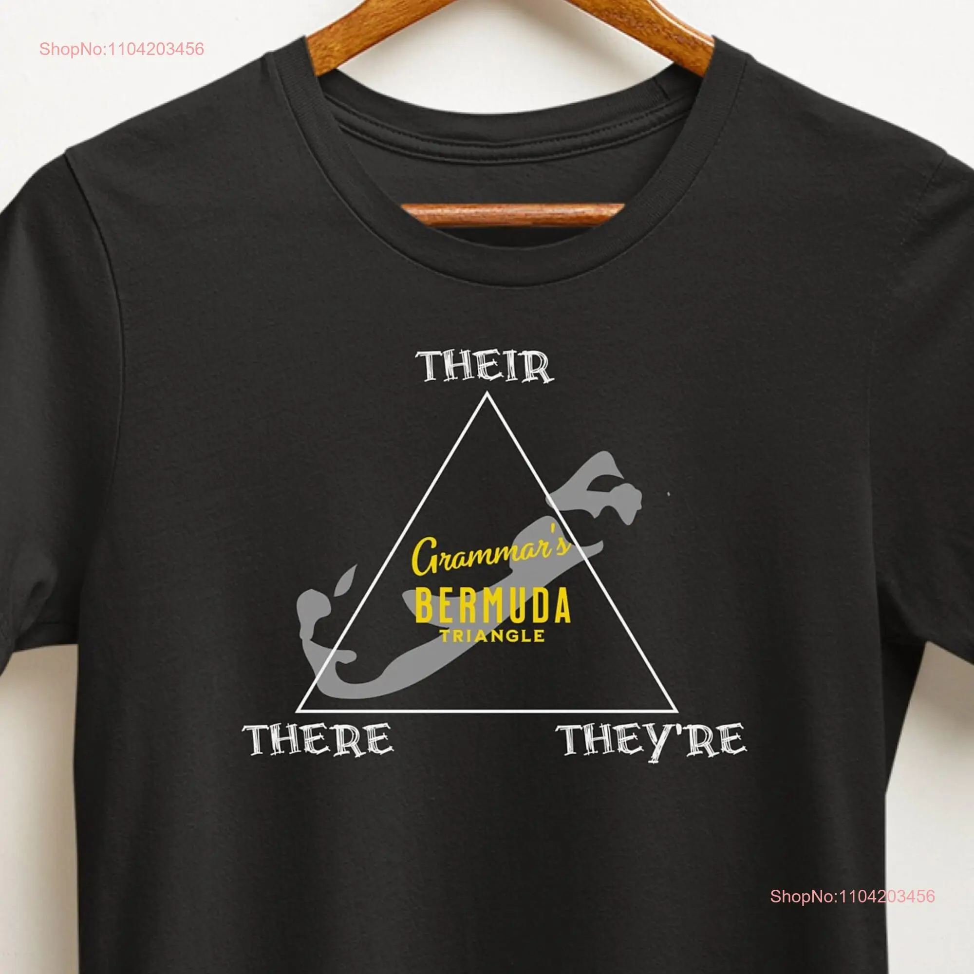 Their There They're Grammar's Bermuda Triangle T Shirt Clever Grammar for Word Enthusiasts and English Teachers