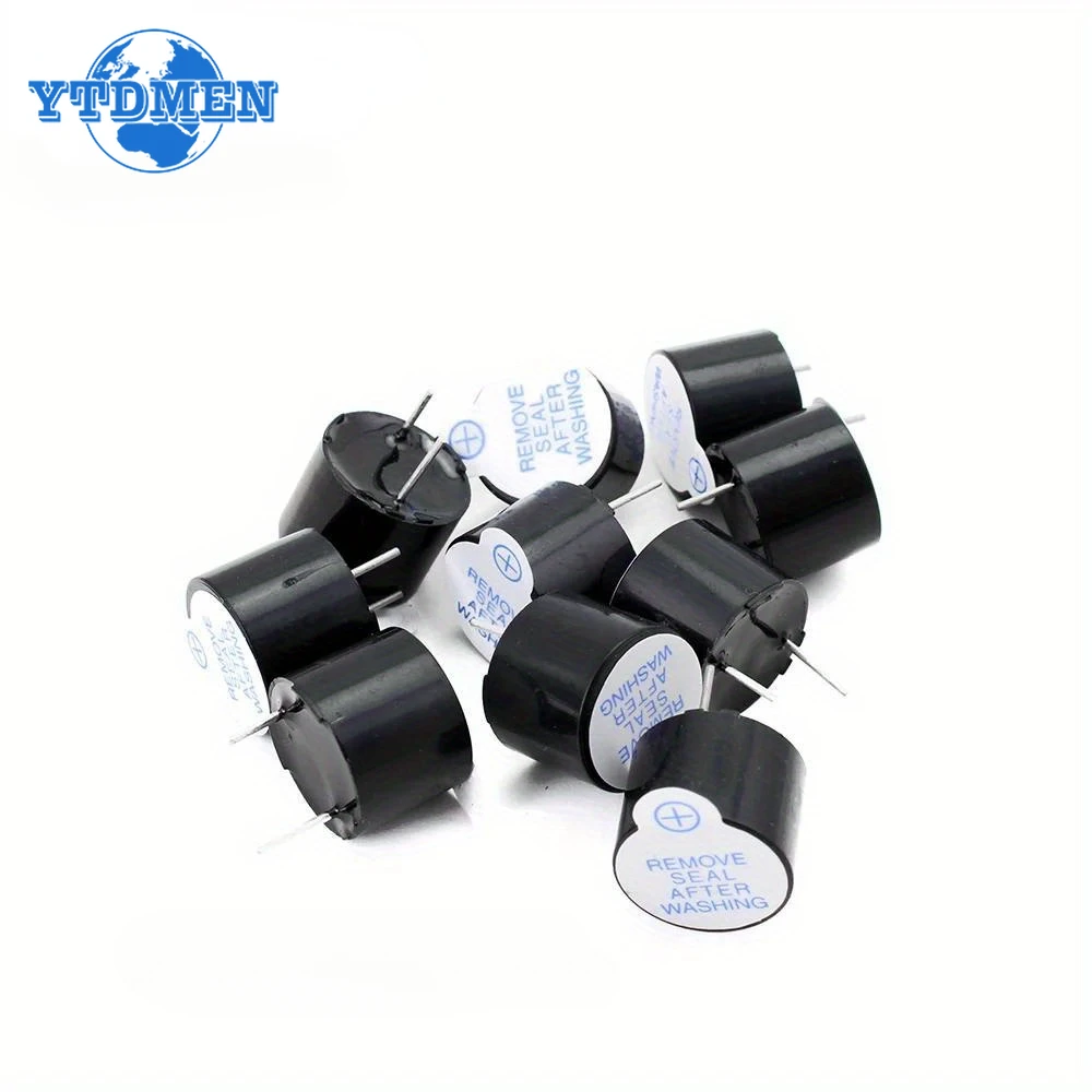 10PCS 5V Active Buzzer Magnetic Long Continous Beep Tone Alarm Ringer 12x9.5mm Mini Active Piezo Buzzers, for Arduino