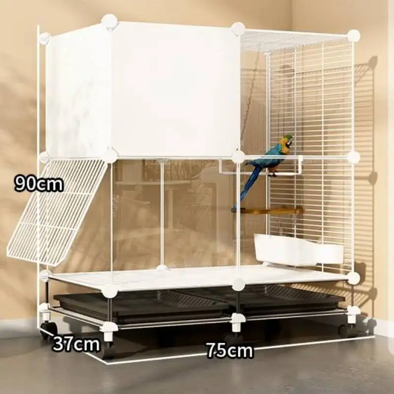 

Feeder Large Bird Cage Parrot Breeding Courtyard Canary Home Bird Cage Carrier Habitat Jaula Decorativa Pet Products RR50BC
