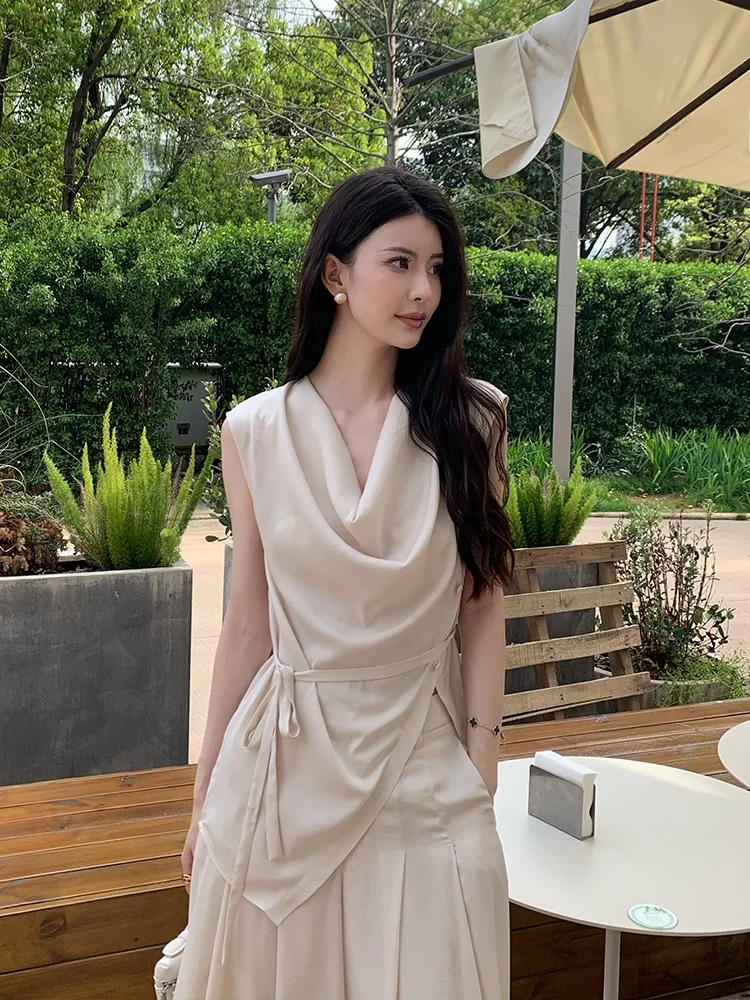 

Костюм-двойка KUN: Эстетичный топ и широкие брюки. Женский комплект свободного кроя. Новинка весенней коллекции. Повседневный стиль.