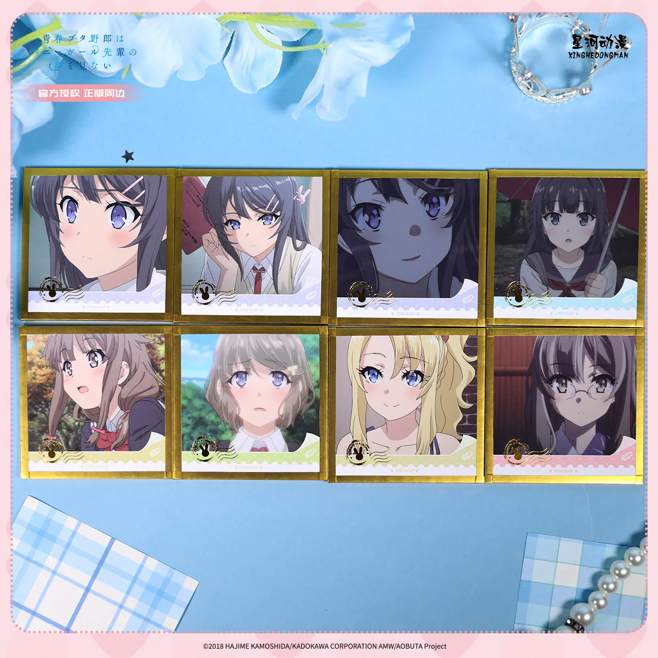 Rascal Bunny Girl Senpai Mai Sakurajima Sakuta Azusagawa Tomoe Hazuki China Official Authorization Mini Shikishi Art Board
