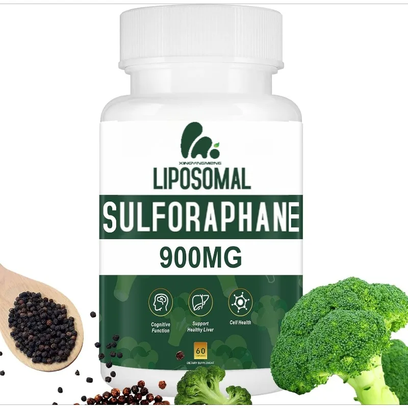 

Liposome 900MG Radish Sulfur Capsules Containing Broccoli Extract, Antioxidant, Digestive, Cellular Liver Health Supplement