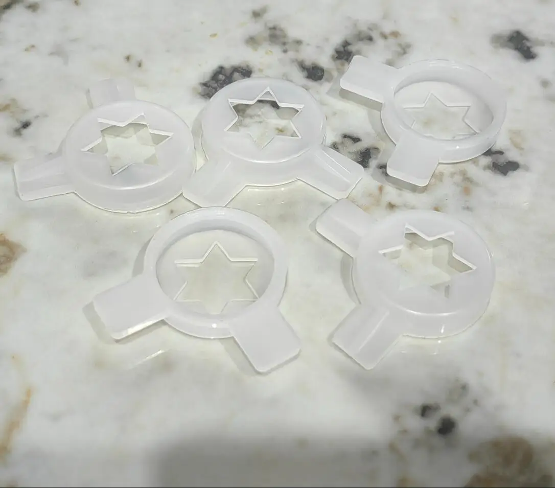 5PCS/lot Ice Cream Maker Parts Hexagon Shape Plastic Nozzle Diameter 29mm