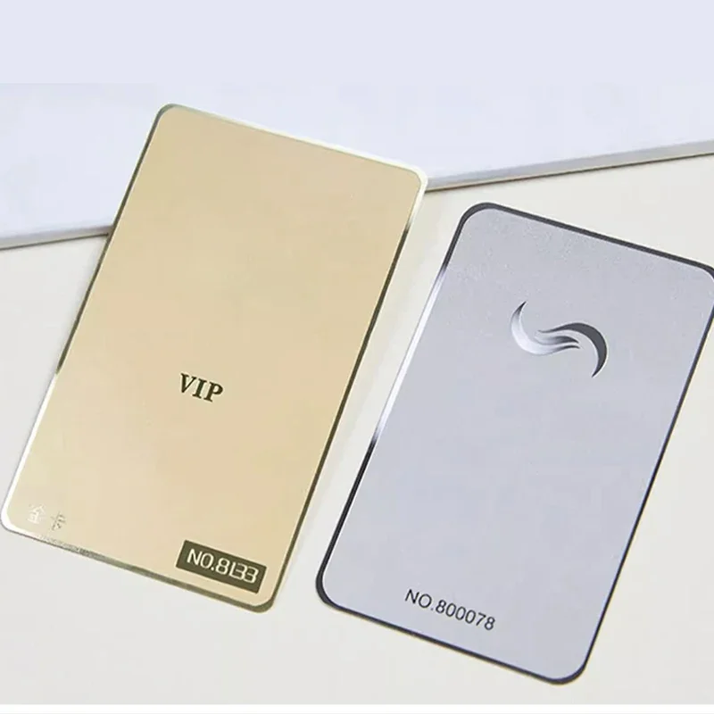 

Высококачественные пользовательские металлические карты RFID Визитная карточка с кодом Qr NFC 4K Gold NFC Металлическая визитная карточка