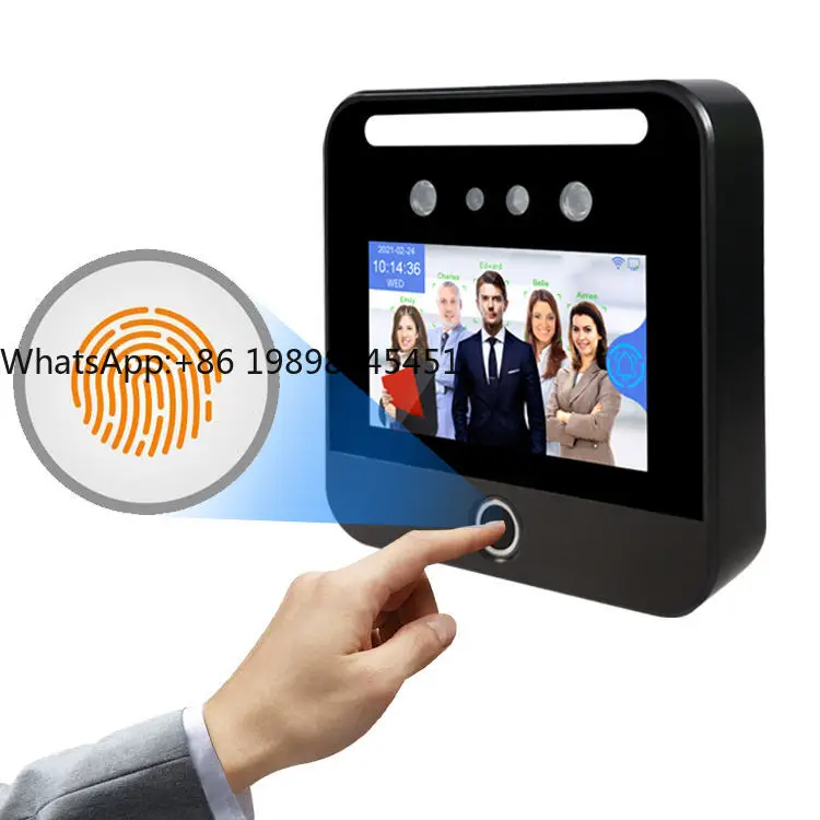 

Staff Face Recognition Fingerprint Scanner Clock in and Out Employee Time Attendance Machine Time Recorder