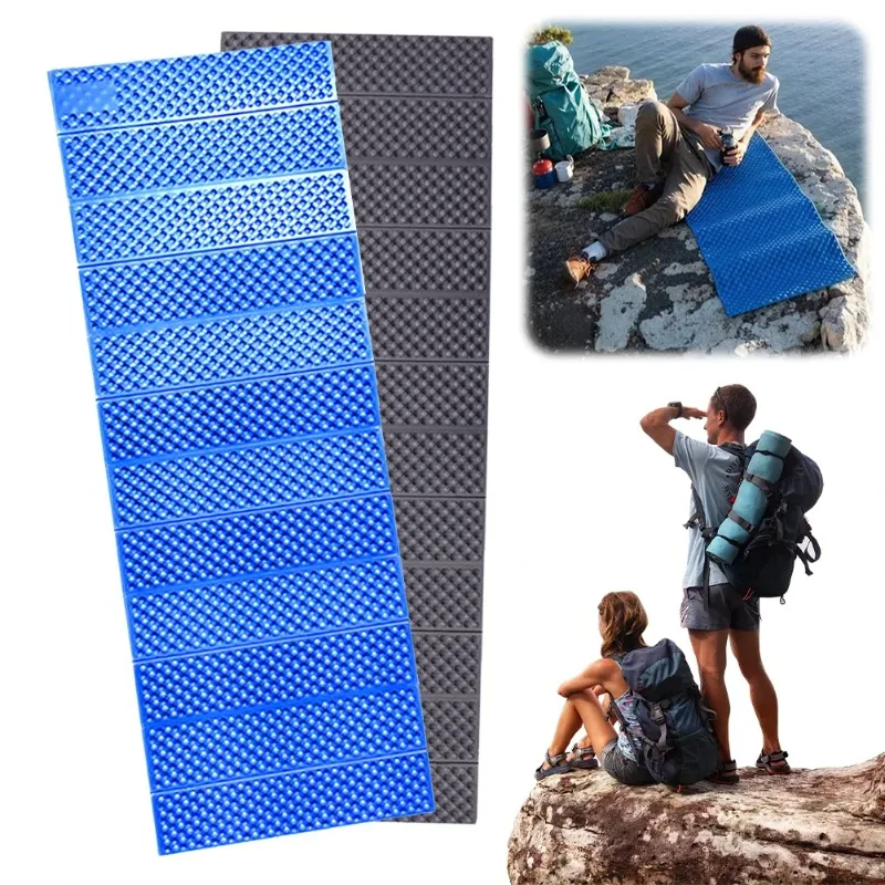Tragbare Isomatte, bequemer als Luftmatratze, Schaumstoffmatte, XPE-Camping-Feuchtigkeitsdichte Decke, wasserdichtes Kissen