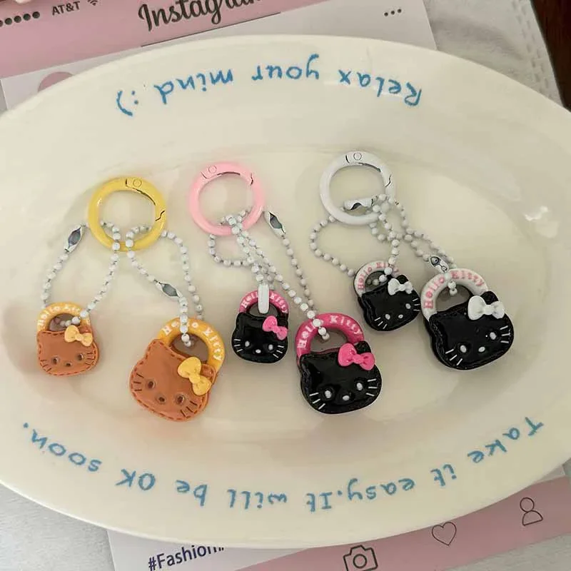 Hello Kitty Cat sleutelhanger mooie girly KT kat sleutelhanger tas hanger tas hangende decor sleutel accessoires paar vrienden cadeau