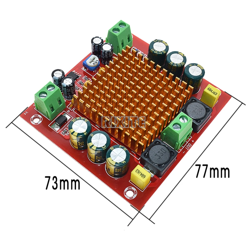 150W Mono Channel Digital Power Audio Amplifier Board TPA3116DA TPA3116 D2 Class D Sound Amplifier Board XH-M544 DC 12V 24V