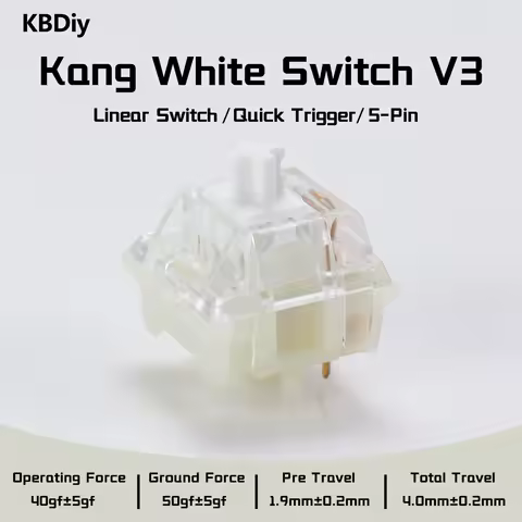 Wholesales KTT Kang White V3 Switches Mechanical Keyboard Switch 5Pin Custom Cherry RGB SMD Gaming Compatible With MX Switch