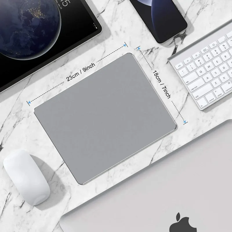 Metall-Aluminium-Mauspad-Matte, hart, glatt, magisch, dünn, doppelseitig, wasserdicht, schnelle und genaue Steuerung für Büro und Zuhause