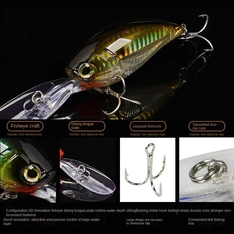 Deep Diver Crankbait Floating Wobbler Fishing Lure Topwater Big Bait Diving Trolling Wobbler Megabass Swimbait for Pike Bass