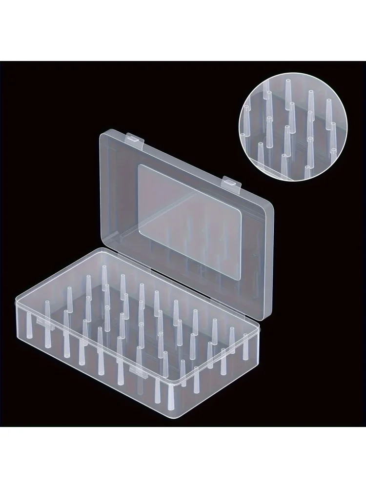 42 roll sewing thread storage box, transparent PP plastic embroidery sewing set storage box