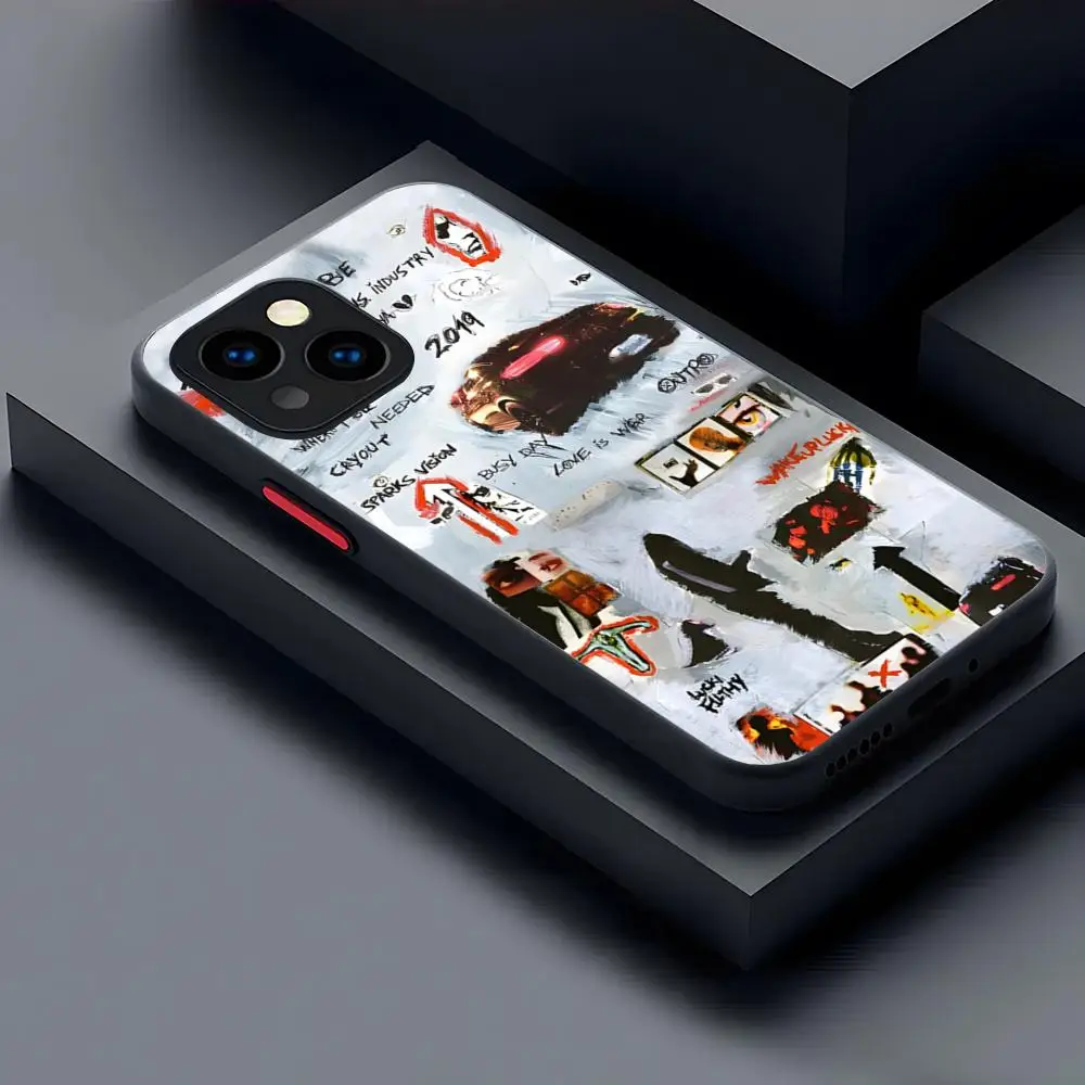 Lucki Rapper WAKE UP LUCK Phone Case Matte Transparent For 16 15 IPhone 12 11 13 Pro Max X XR XS 8 SE Mini Plus Back Cover