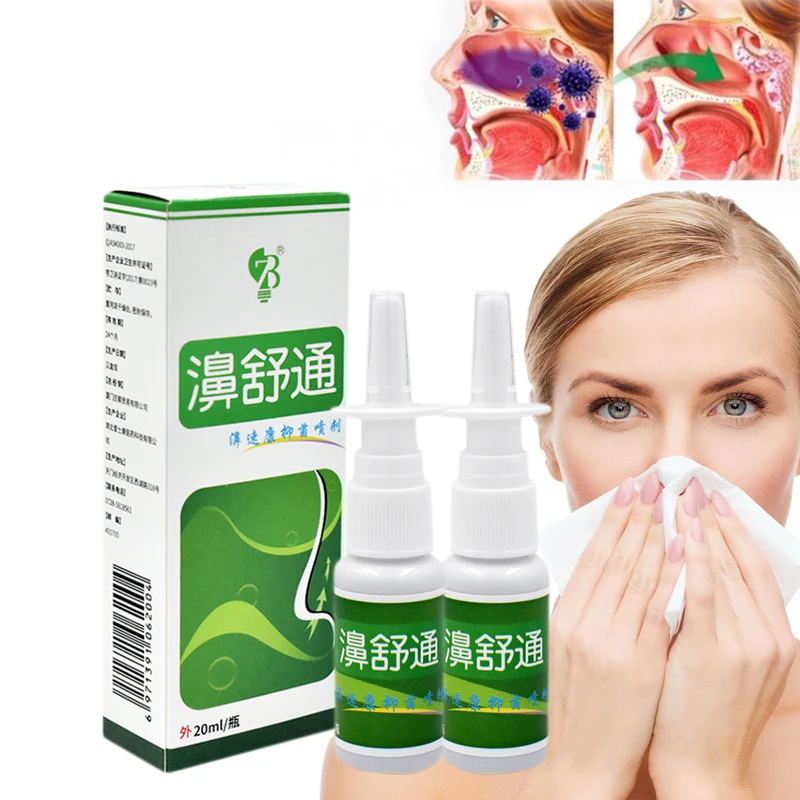 

2Pcs/Lot Miao Tian Ran Chinese Pure Natural Herbal Nose Spray Chronic Rhinitis Sinusitis Chinese Traditional Medical Herb Spray