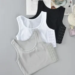 Flat Breast Binder Tomboy Lesbian Underwear Women Seamless Summer Short Vest Tank Top Shaper Bustier Shpaer Vest