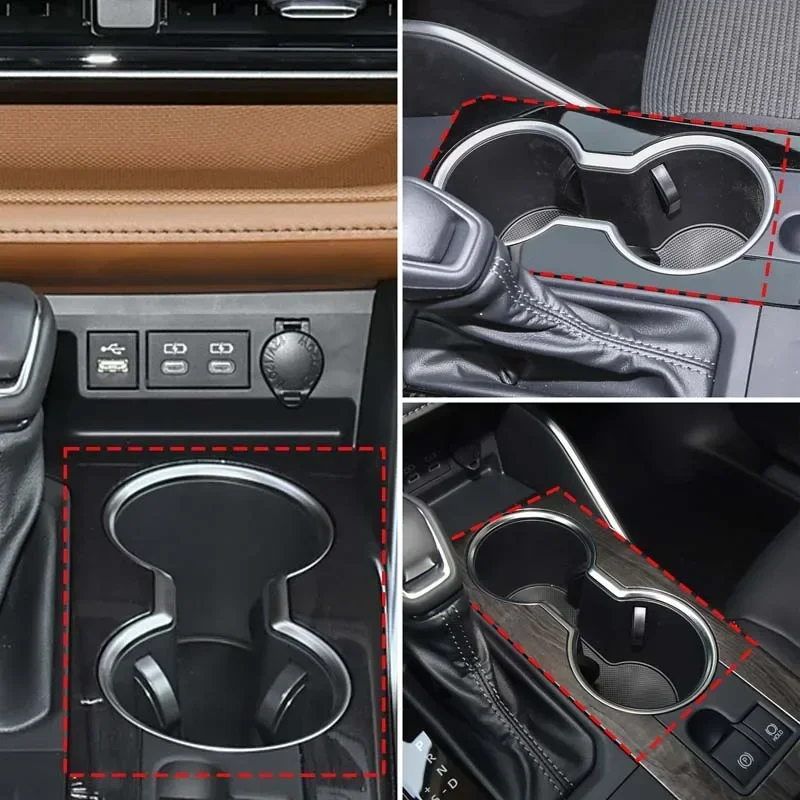 

For Toyota Highlander Crown Kluger 2021 + Car Console Water Cup Holder Dust-proof Limit Seat Container Interior Accessories