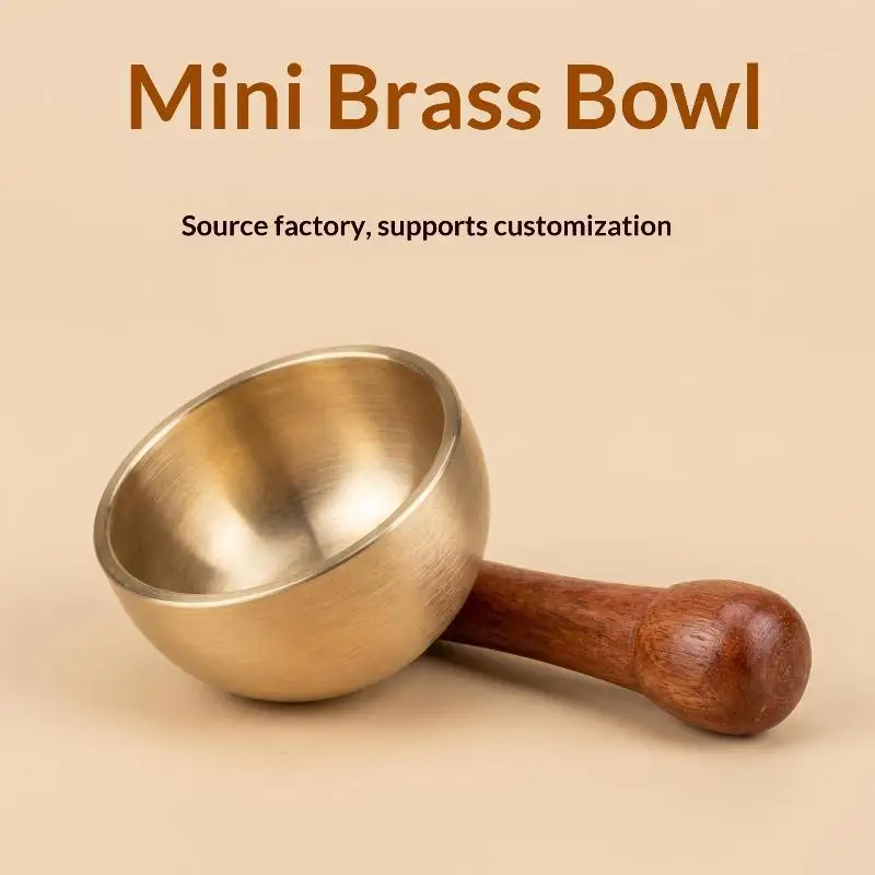 Mini Brass Chant Bowl Sound Bowl Calming Hand Therapy Sound Copper Chant Bowl Sandalwood Harmonious Sound