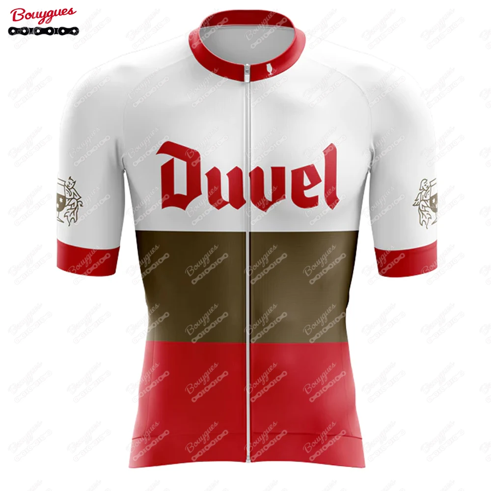 Duvel Cycling Jersey for Men Short Sleeve Reflective MTB Maillot Downhill Pro Team Mountain Bicycle Clothing Summer New