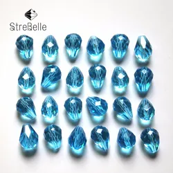 50pcs/Lot AAA 6X8MM Tear Drop Shape Glass Beads Loose Spacer Pear Beads For DIY Jewelry Making