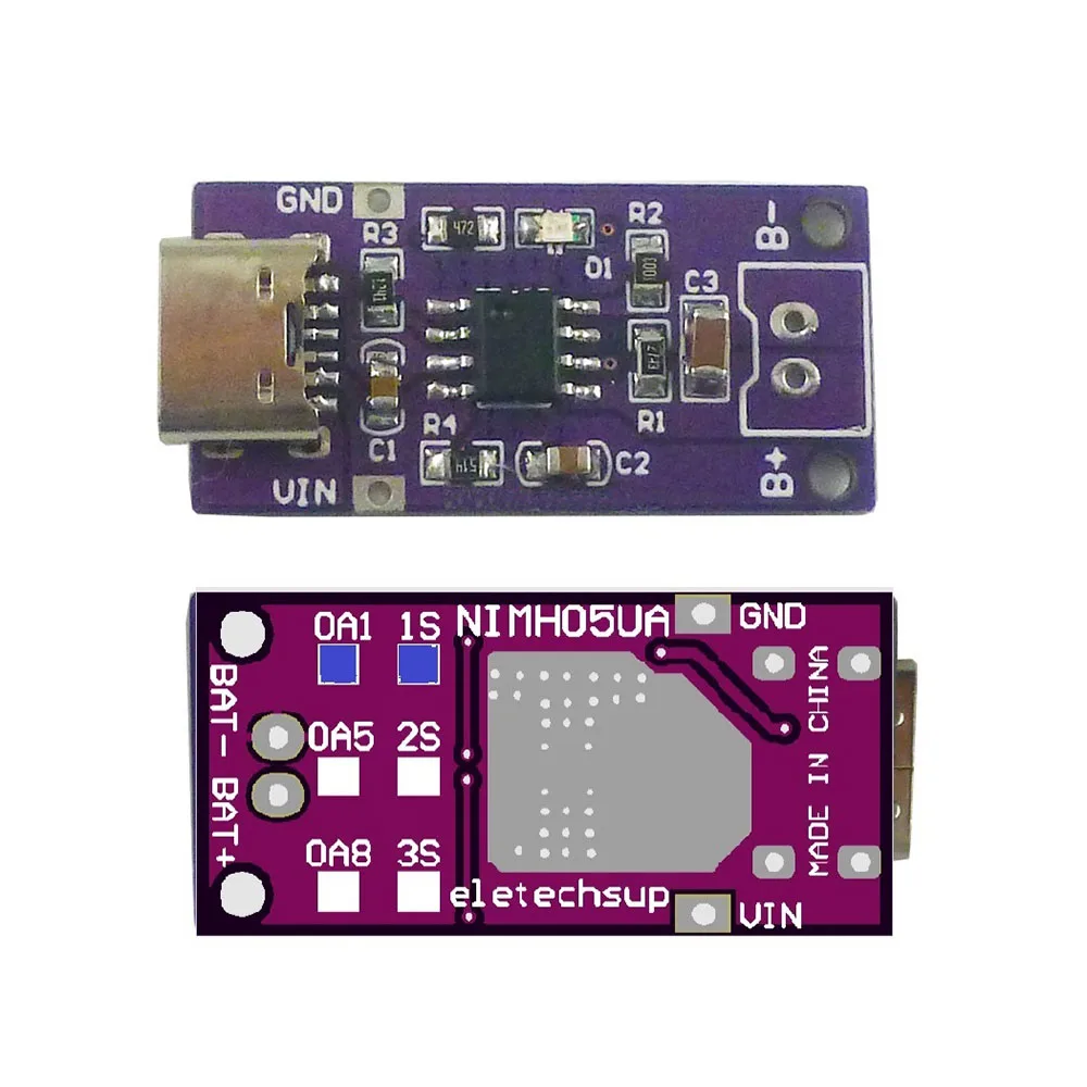 TYPE-C moduł do ponownego ładowania z ładowarką 1S 2S 3S ni-mh 1.5V 3V 4.5V dla moduł konwertera 1.2V 2.4V 3.6V CC/CV DC-DC