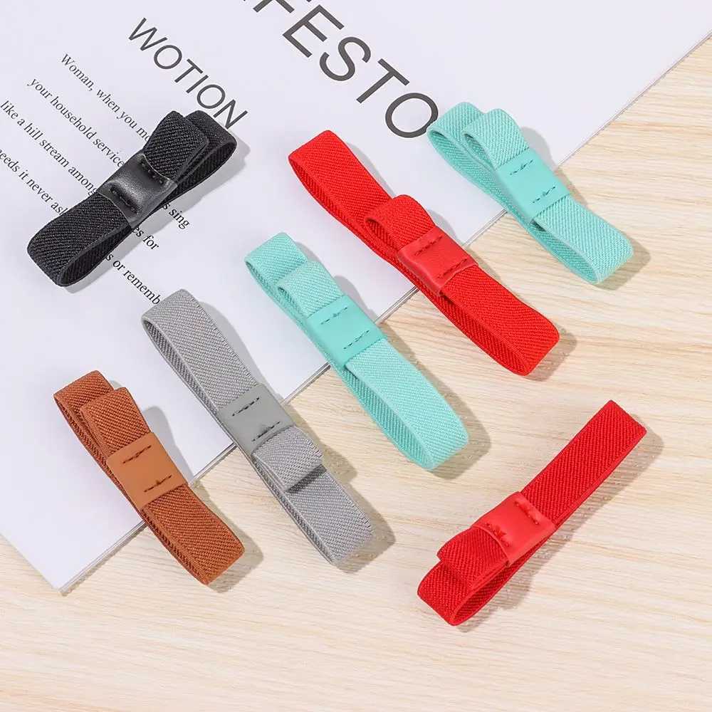 School Bandage Pencil Clip Pen Holder Clip Elastic Band Pen Holder For A5/A6 Notebook Core Rope