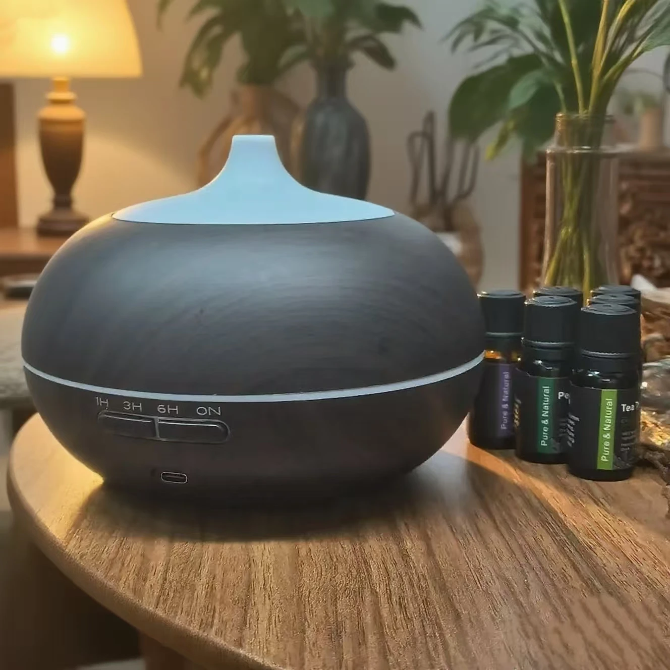 موزع روائح الزيوت العطرية بالموجات فوق الصوتية سعة 550 مل: عطر ومرطب 2 في 1 مع إيقاف تلقائي + 4 مؤقتات - مثالي لغرفة النوم المنزلية #5