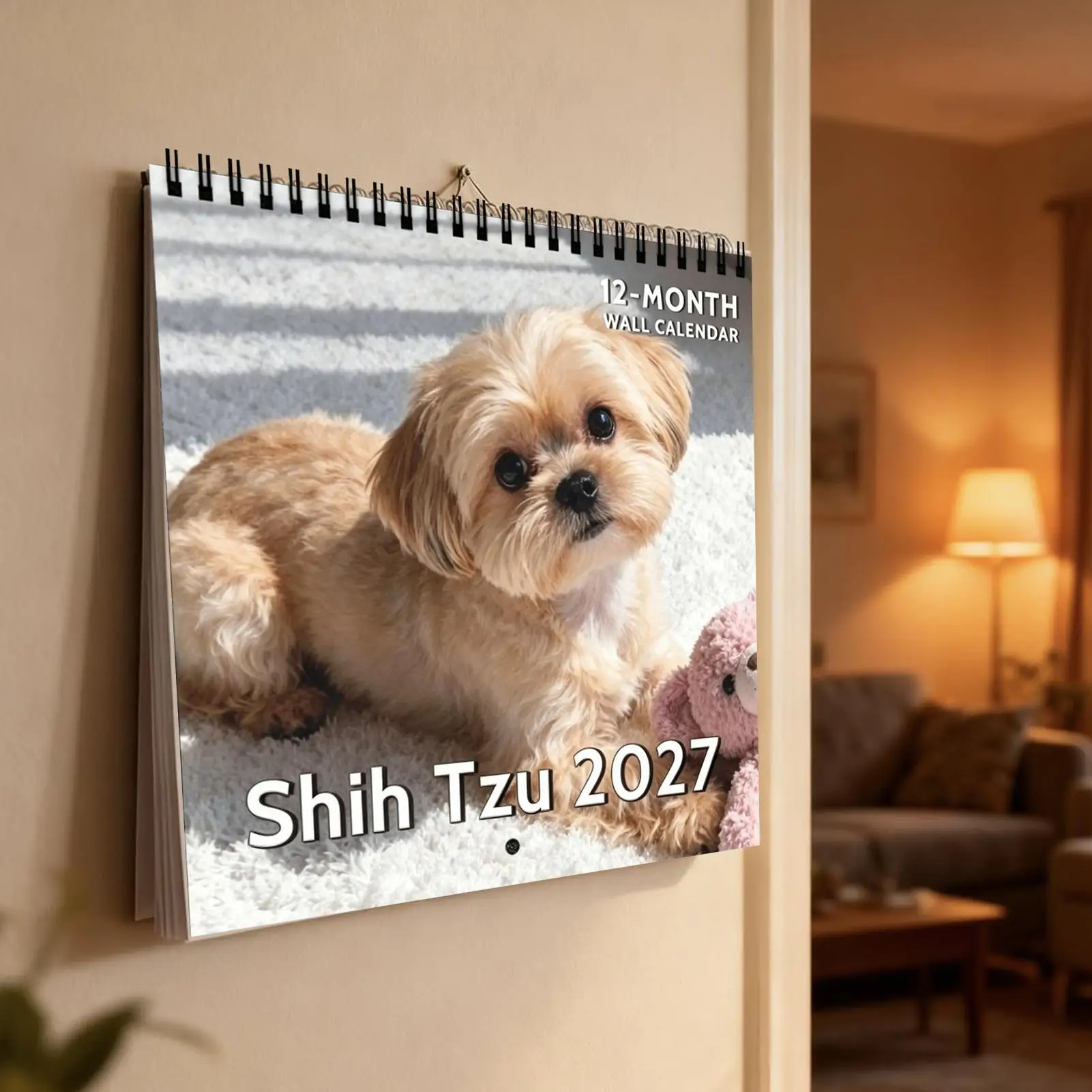 2027 12-month Monthly Planner Calendar Wall Dog Large Grid Daily Planner 2027 Calendar 12 Month For Home Office School Classroom