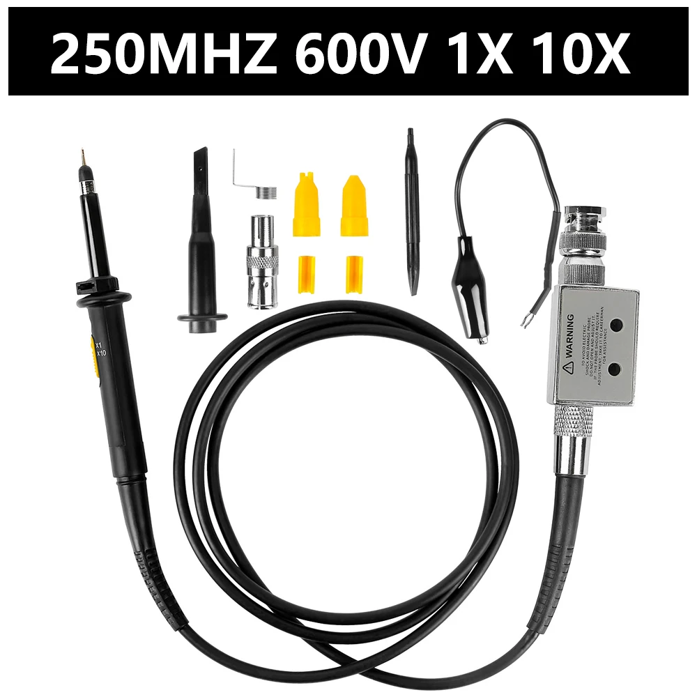 Sonda per oscilloscopio digitale 250MHz 200MHz 100MHz sonda a Clip per portata 80MHz 500MHz X1 X10 X100 sonde di prova TEXAS250 P7300