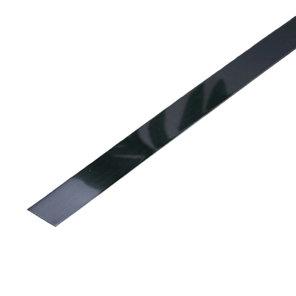Stainless Steel Brushed Trim Strip for Wall Ceiling Door Mirror Decoration 50mm Wide 5 Meter Roll ABS Material