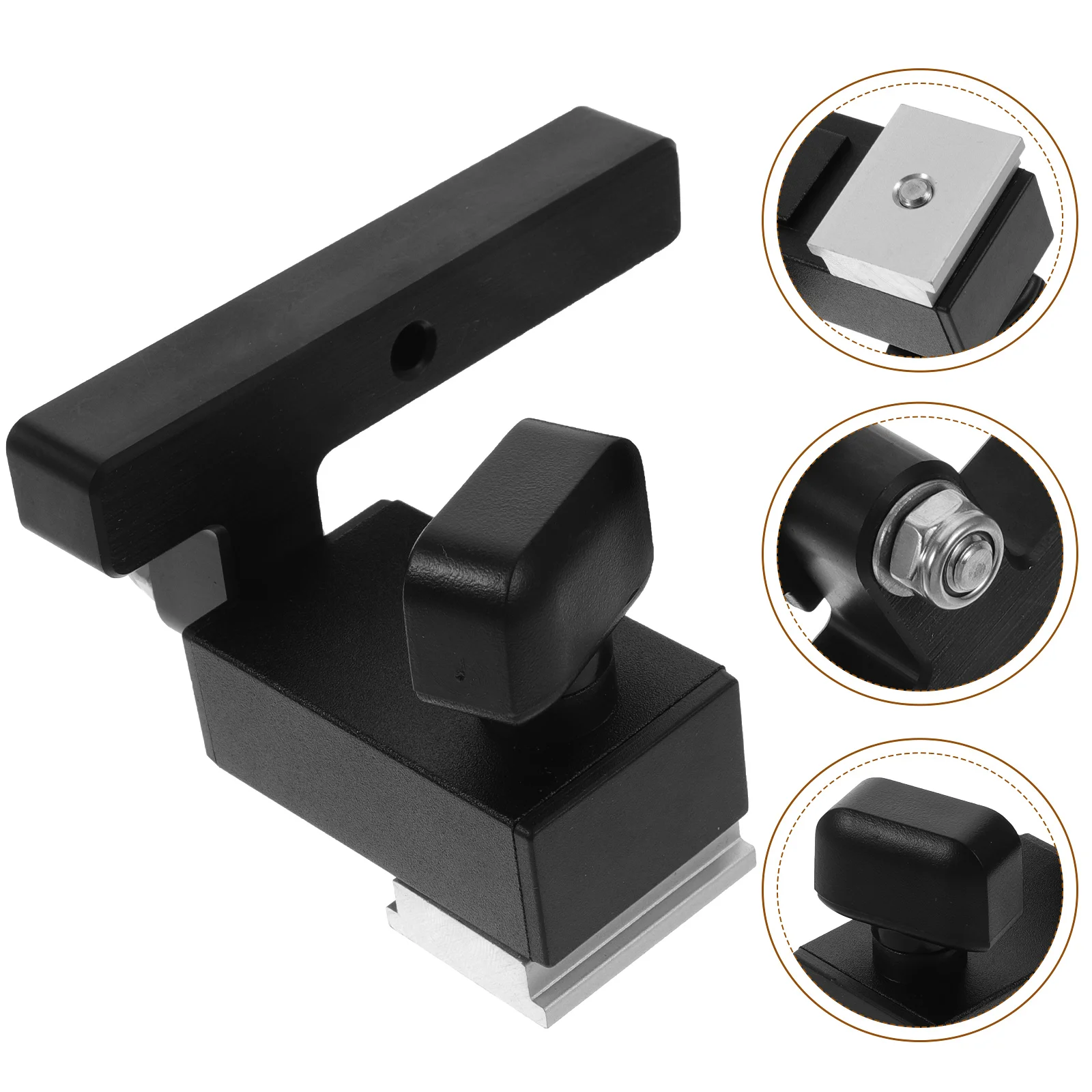 

Sliding Track Chute Limiter For T-Slot Bolt Aluminum Alloy T-Track Black Replacement Stop T Slot Stopper Miter Chute Block